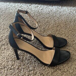 Elegant Black Ankle Strap Heels